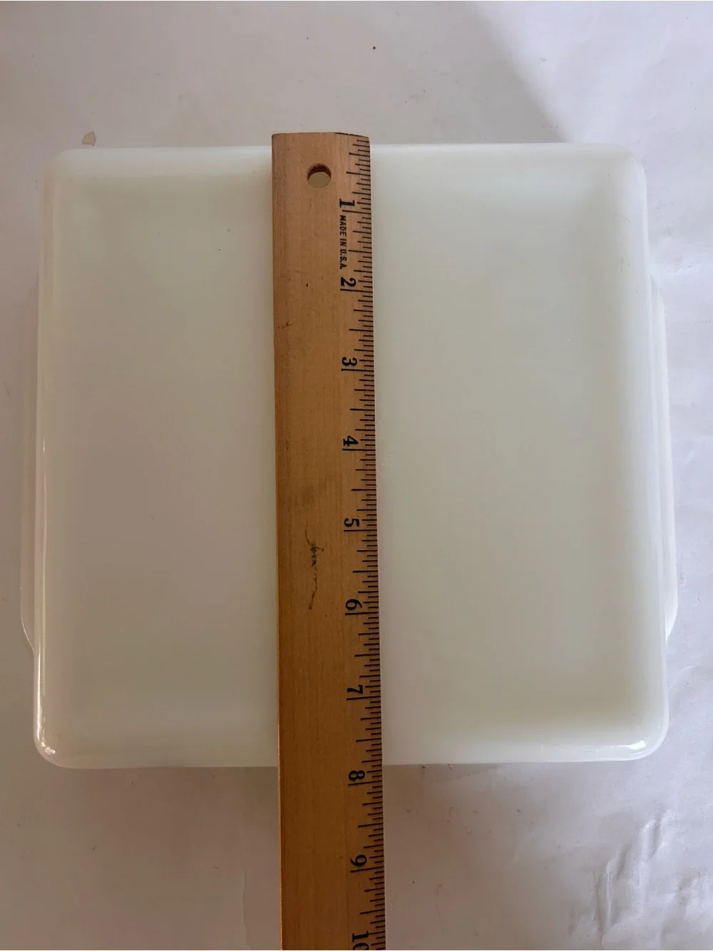 Vintage Anchor Hocking Fire King Gay Fad Fruit Design #452 Square Baking Pan 8